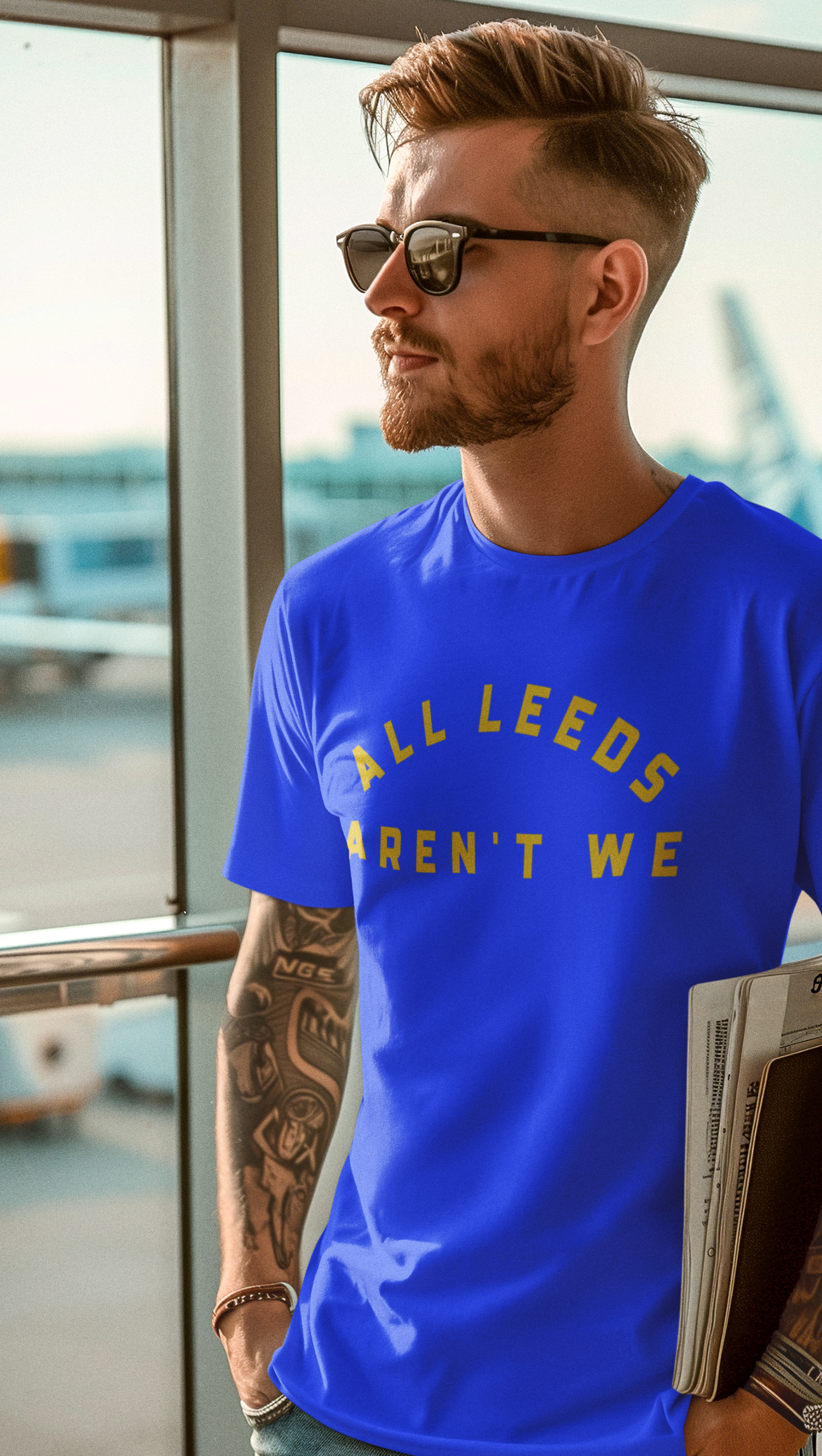 'ALL LEEDS AREN'T WE' Tee Shirt - YELLOW TEXT