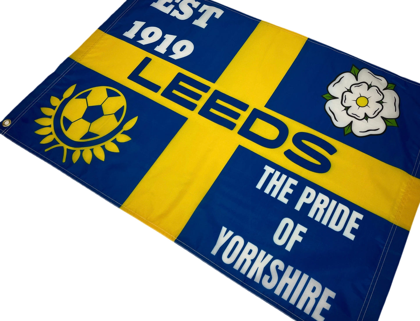 LEEDS - PRIDE OF YORKSHIRE FLAG - BLUE/YELLOW