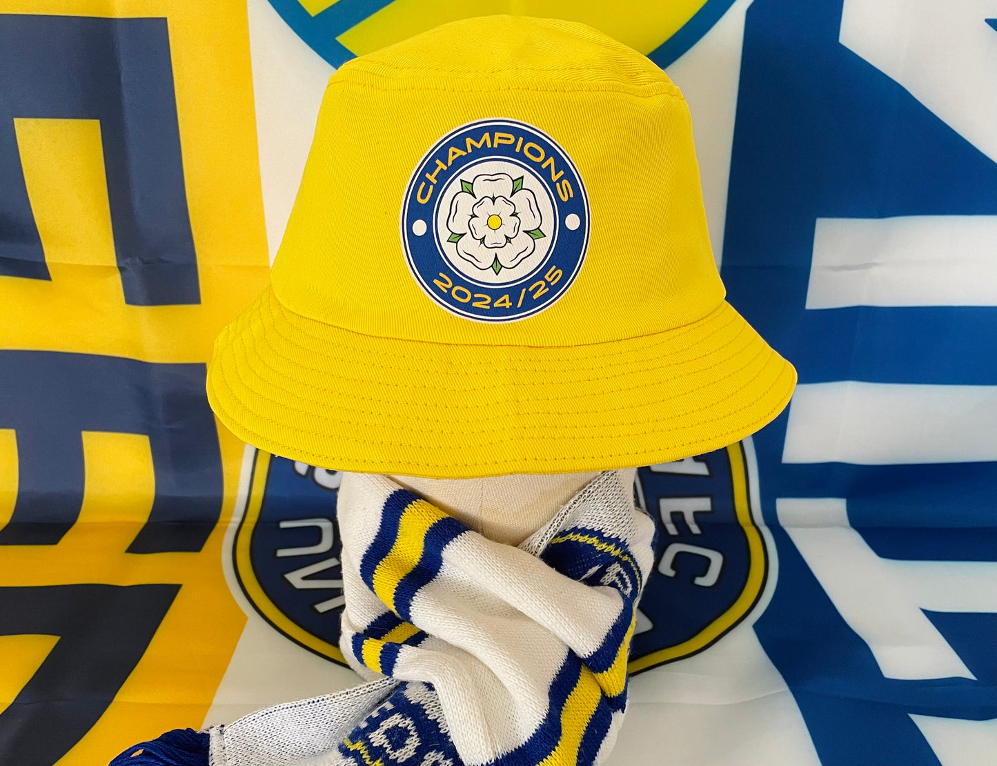 'CHAMPIONS' Rose Leeds Bucket Hat - YELLOW