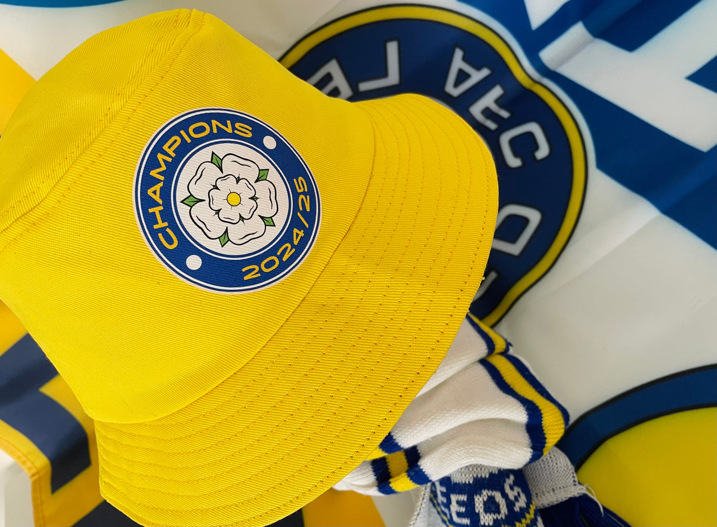 'CHAMPIONS' Rose Leeds Bucket Hat - YELLOW