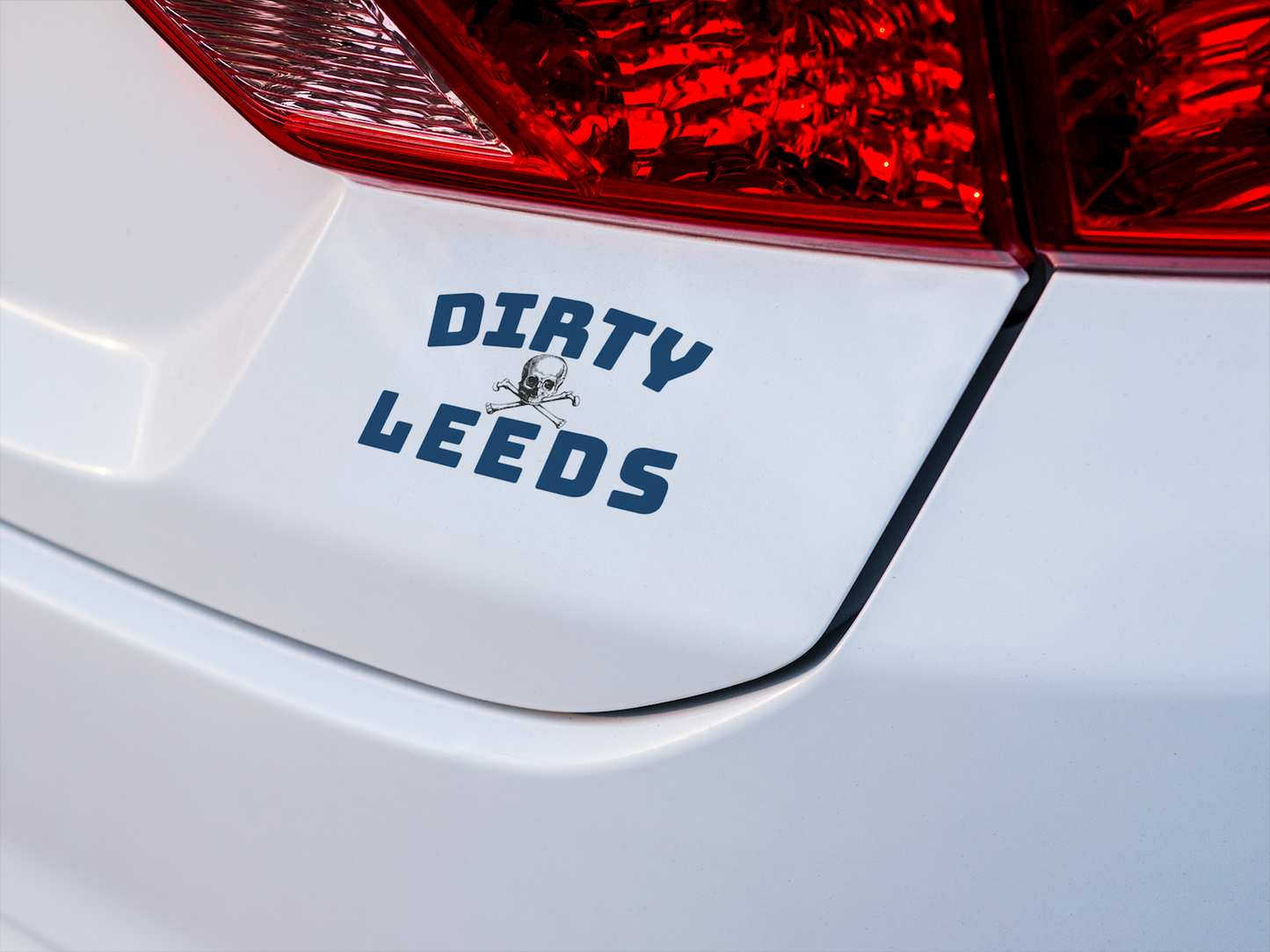 DIRTY LEEDS 'CROSSBONES' Waterproof Decal Sticker - NAVY BLUE