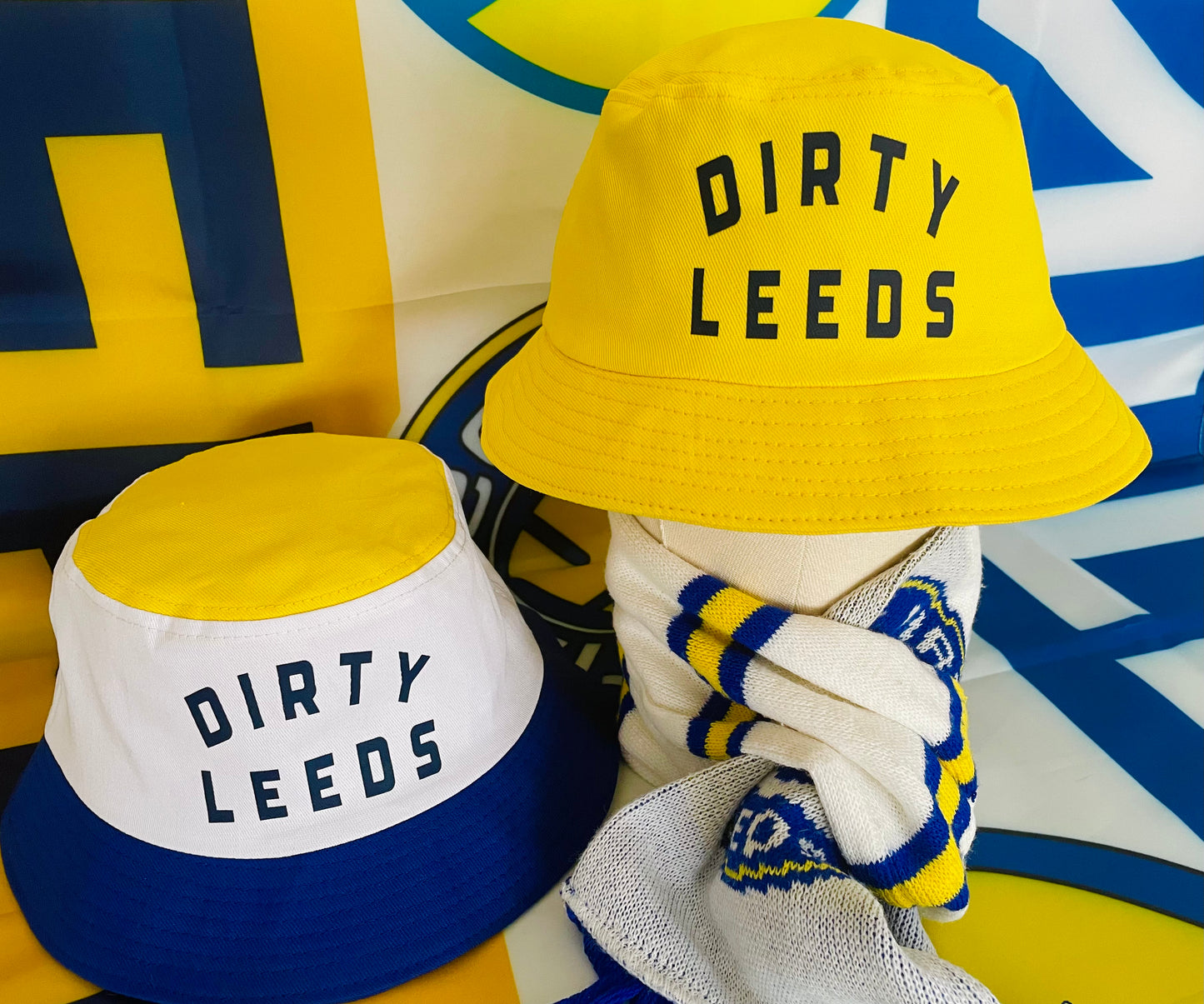'DIRTY LEEDS-RETRO' Bucket Hat - YELLOW