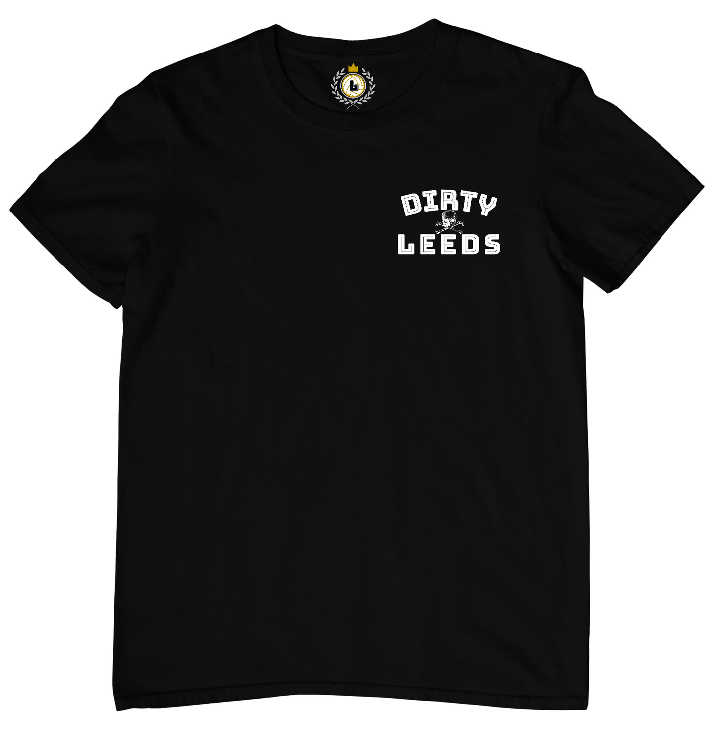 'DIRTY LEEDS - CROSSBONES' BACK PRINT Tee Shirt