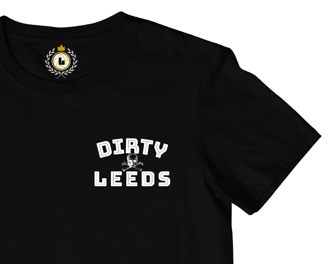 'DIRTY LEEDS - CROSSBONES' BACK PRINT Tee Shirt