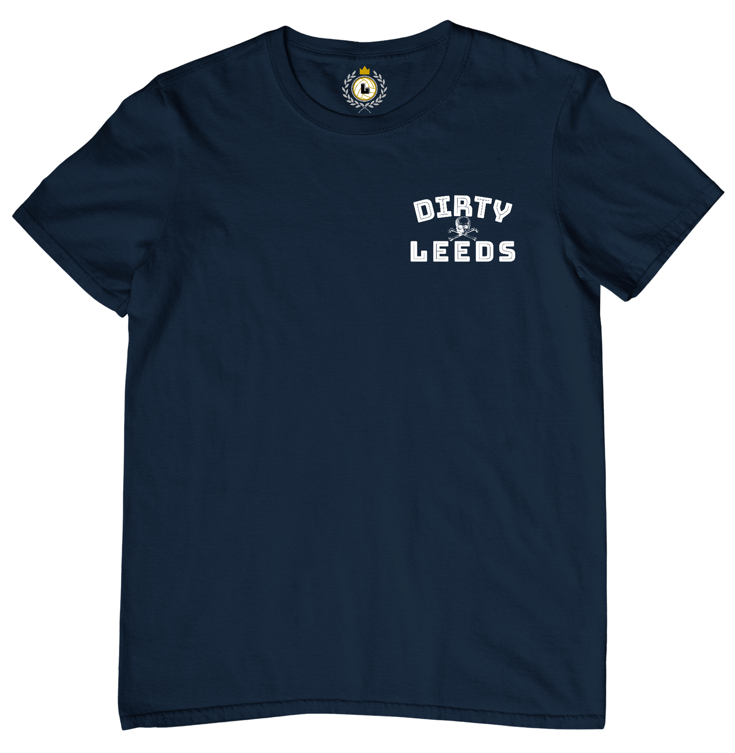 'DIRTY LEEDS - CROSSBONES' BACK PRINT Tee Shirt