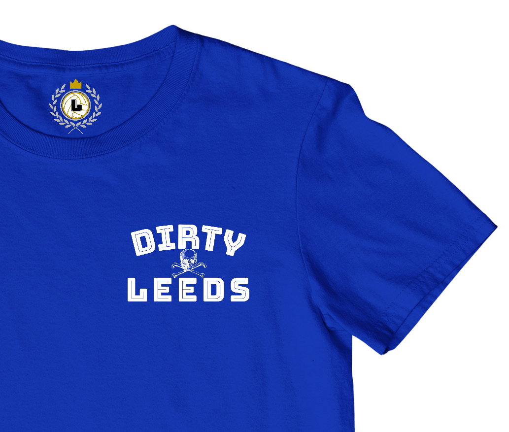 'DIRTY LEEDS - CROSSBONES' BACK PRINT Tee Shirt