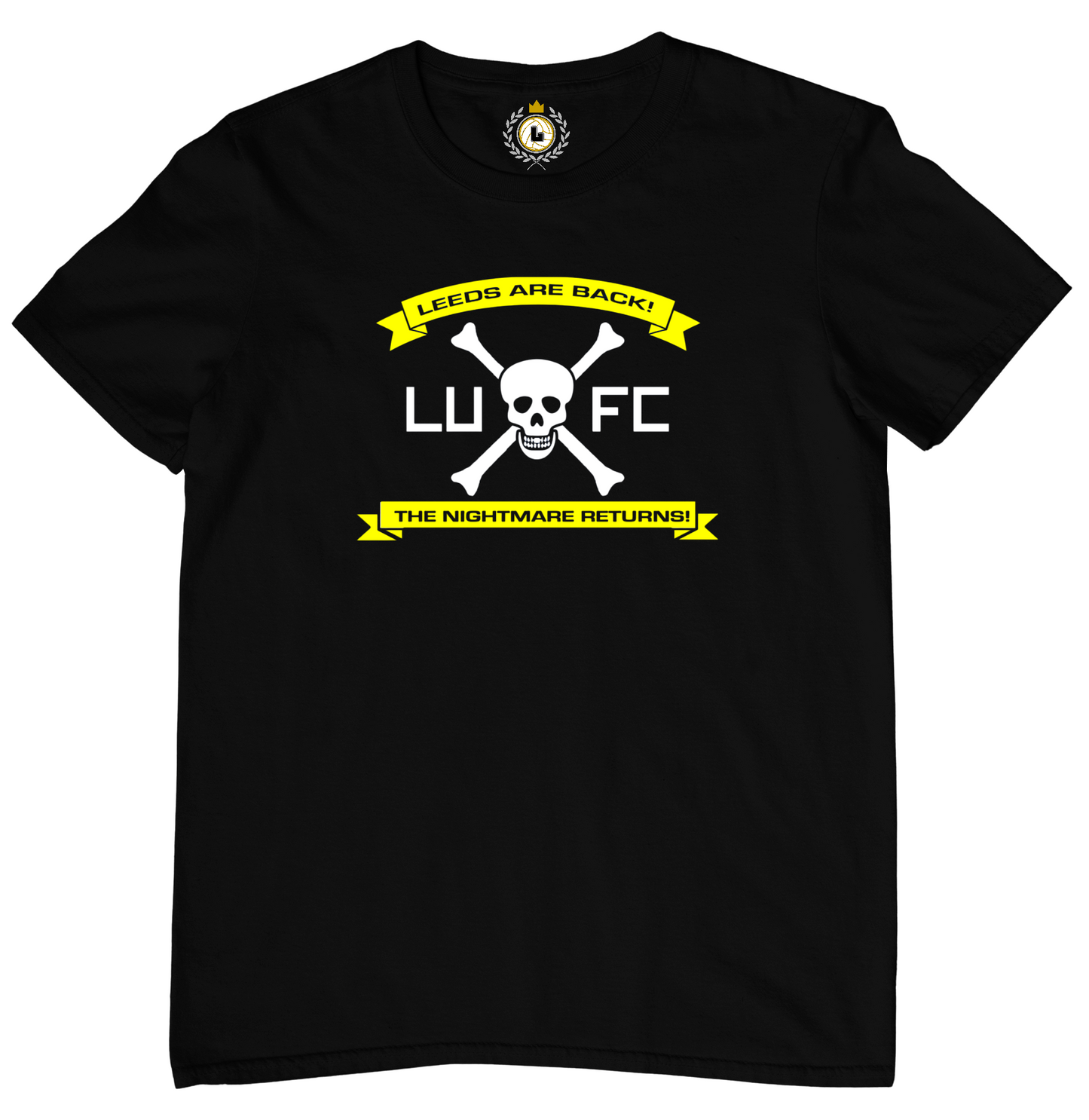 'LEEDS ARE BACK' Crossbones Tee Shirt