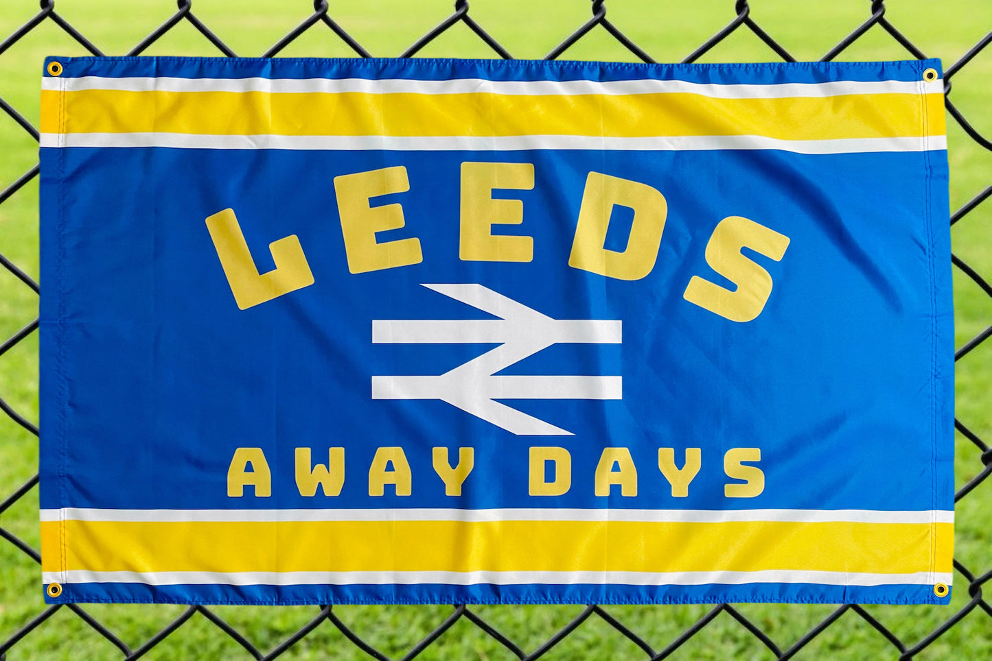 'LEEDS AWAY DAYS' FLAG - BLUE
