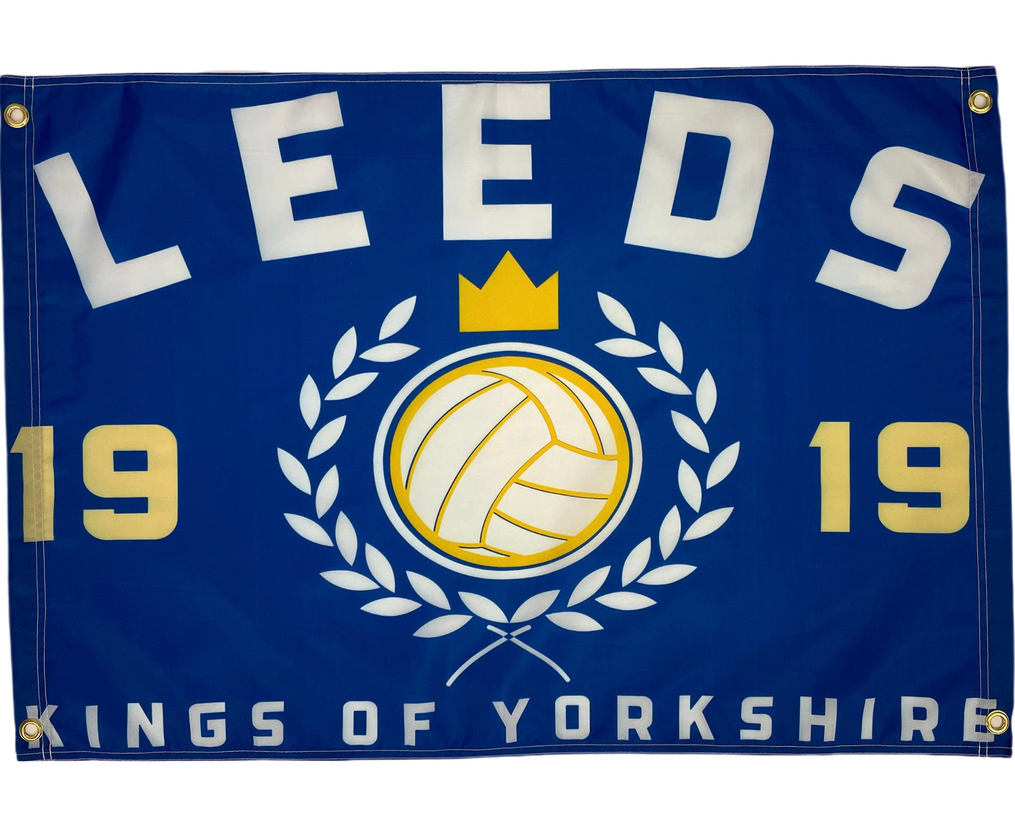 'LEEDS - KINGS OF YORKSHIRE' FLAG - BLUE