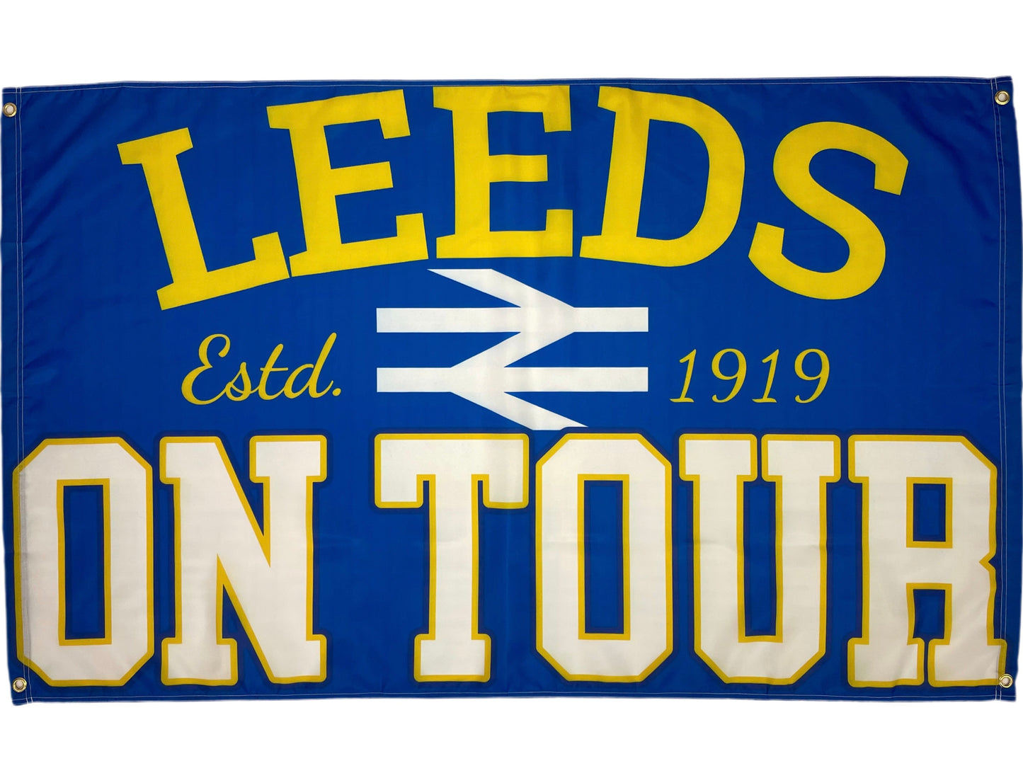 'LEEDS ON TOUR' FLAG - BLUE