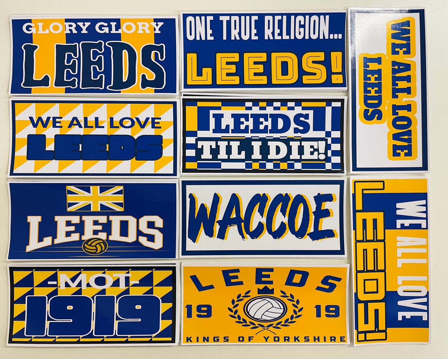 LEEDS AWAY DAY STICKERS - MIXED PACK