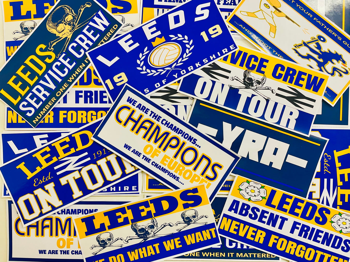LEEDS AWAY DAY STICKERS - MIXED PACK