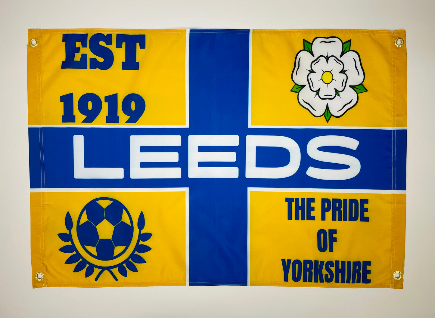 LEEDS - PRIDE OF YORKSHIRE FLAG - YELLOW/BLUE
