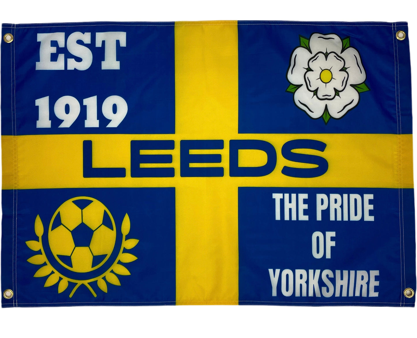 LEEDS - PRIDE OF YORKSHIRE FLAG - BLUE/YELLOW