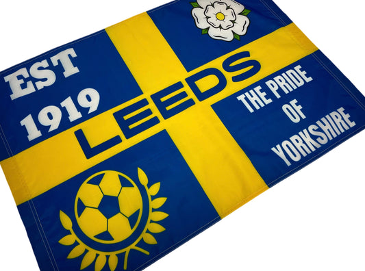 LEEDS - PRIDE OF YORKSHIRE FLAG - BLUE/YELLOW