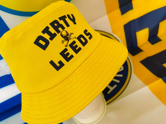 'DIRTY LEEDS-CROSSBONES' Bucket Hat - YELLOW