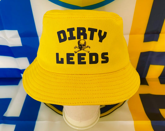 'DIRTY LEEDS-CROSSBONES' Bucket Hat - YELLOW
