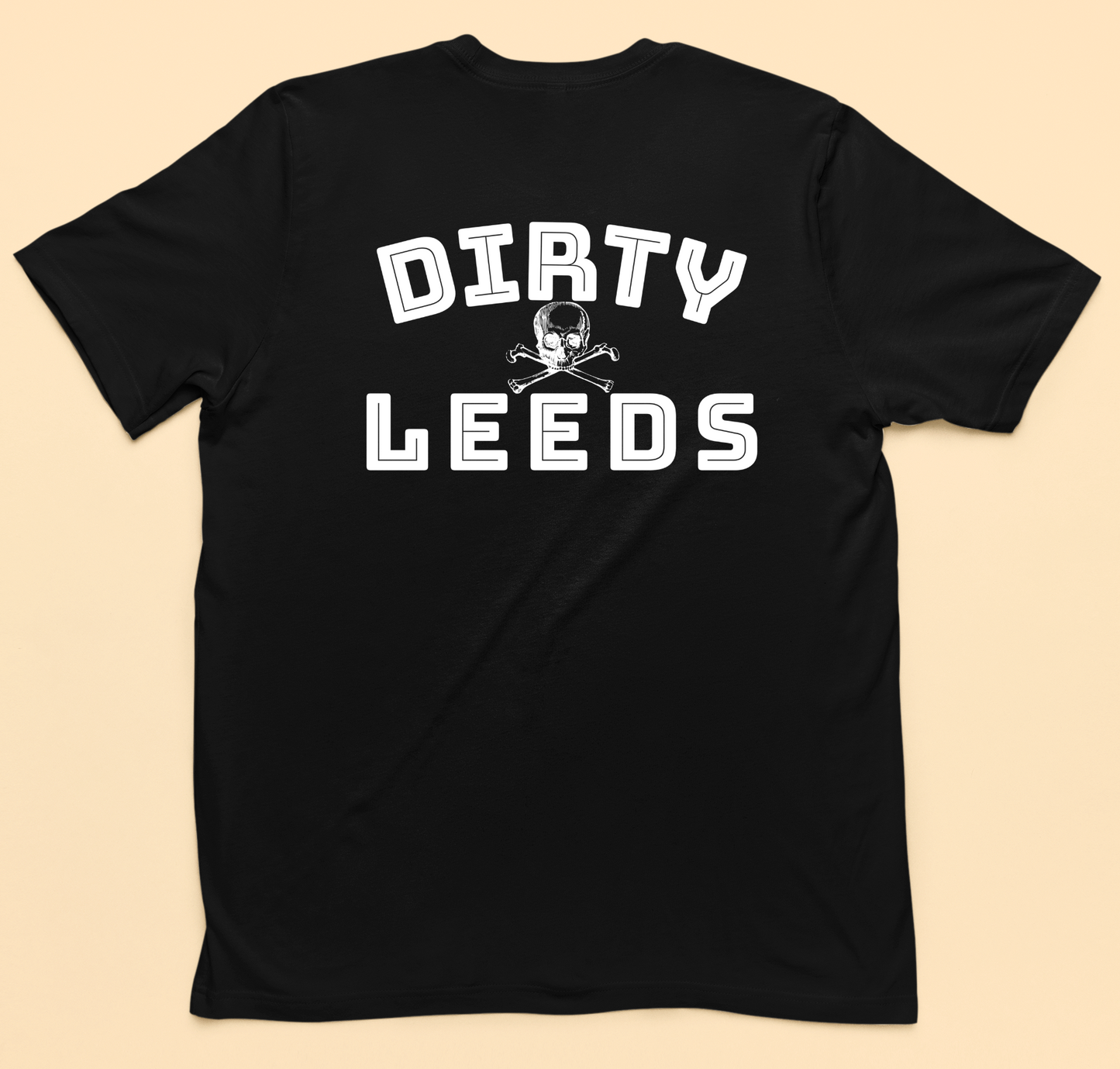 'DIRTY LEEDS - CROSSBONES' BACK PRINT Tee Shirt