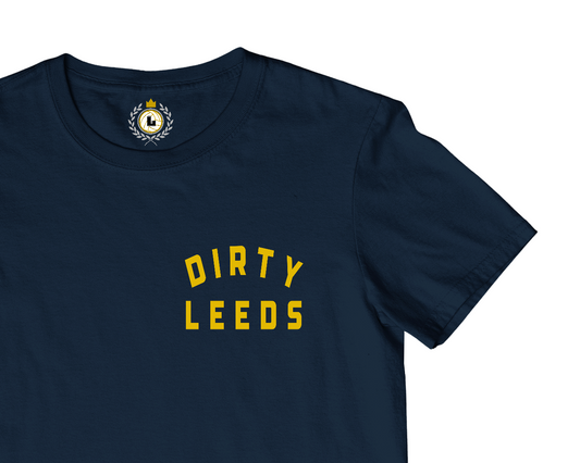 'DIRTY LEEDS' RETRO Chest Logo Tee Shirt