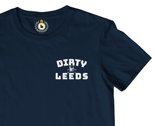 'DIRTY LEEDS - CROSSBONES' BACK PRINT Tee Shirt