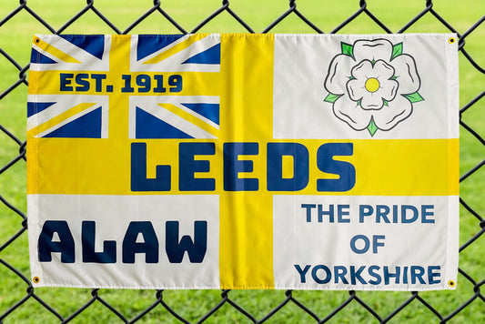 'LEEDS - ALAW' CLASSIC NAVAL FLAG WHITE/YELLOW