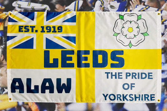 'LEEDS - ALAW' CLASSIC NAVAL FLAG WHITE/YELLOW