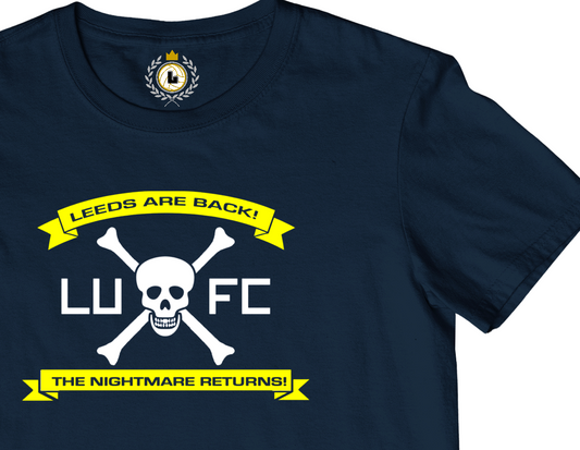 'LEEDS ARE BACK' Crossbones Tee Shirt
