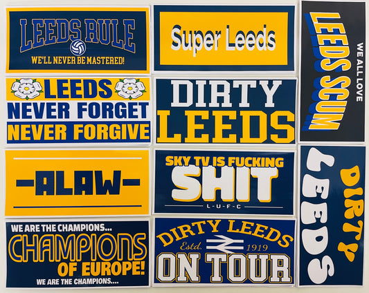 LEEDS AWAY DAY STICKERS - MIXED PACK