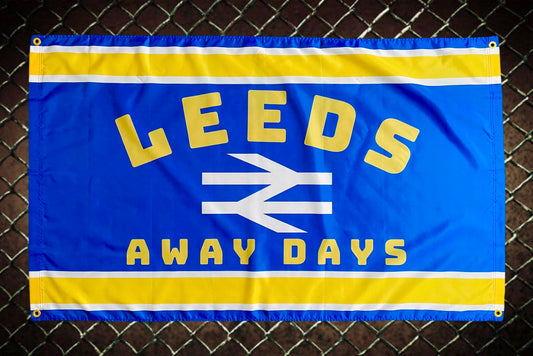 'LEEDS AWAY DAYS' FLAG - BLUE