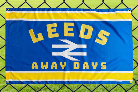'LEEDS AWAY DAYS' FLAG - BLUE