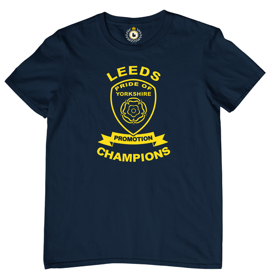 'LEEDS CHAMPIONS - PROMOTION SHIELD' Tee Shirt