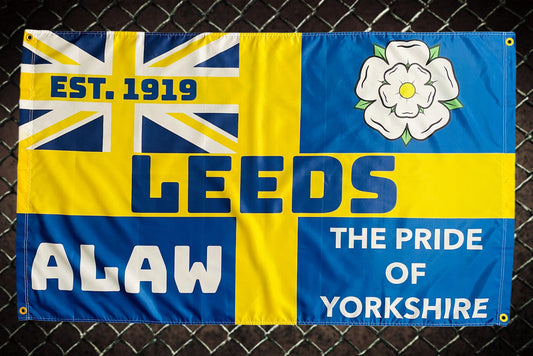 'LEEDS - ALAW' FLAG BLUE/YELLOW