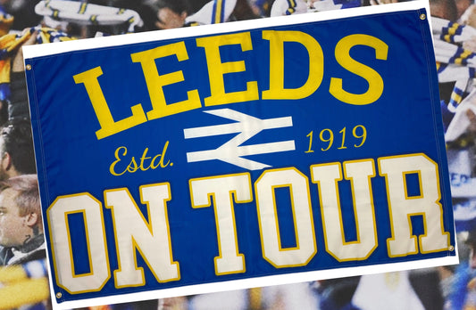 'LEEDS ON TOUR' FLAG - BLUE