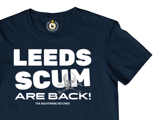 'LEEDS SCUM ARE BACK' Crossbones Tee Shirt #2