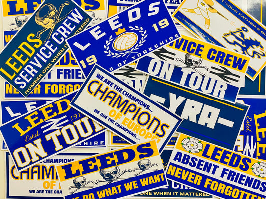 LEEDS AWAY DAY STICKERS - MIXED PACK