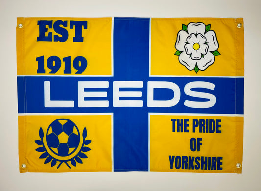 LEEDS - PRIDE OF YORKSHIRE FLAG - YELLOW/BLUE