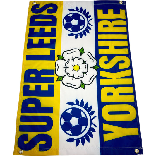 'SUPER LEEDS - YORKSHIRE' FLAG